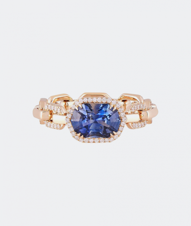 14kt Sapphire Diamond